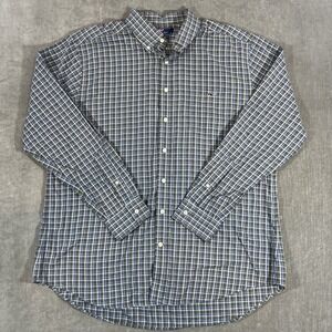 Vineyard Vines Mens Size XL Slim Fit Tucker Blue Yellow Plaid Button Down Shirt